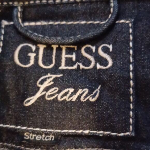GUESS Jeans Stretch Denim Jacket Dark Wash. Size M - Picture 13 of 16